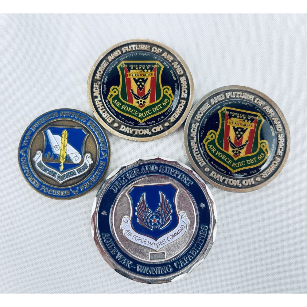 United States Air Force Military Challenge Coins Lot Of 4